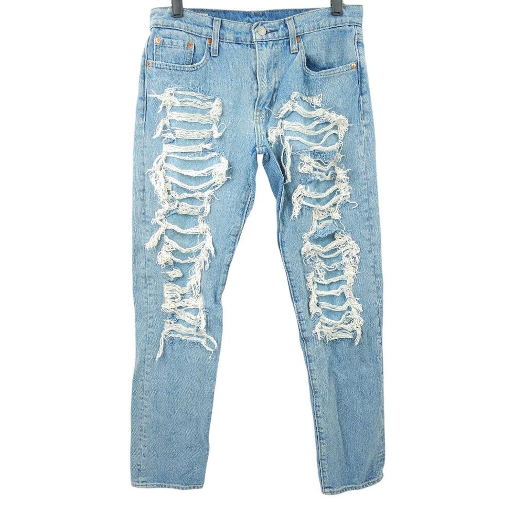 Levis Hi Ball Jeans Distressed Light Wash Men Sz 30 Slim Fit Skinny Tapered Leg